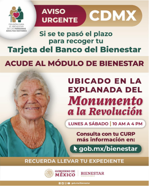 Acude al módulo de Bienestar(Foto: Redes Sociales)
