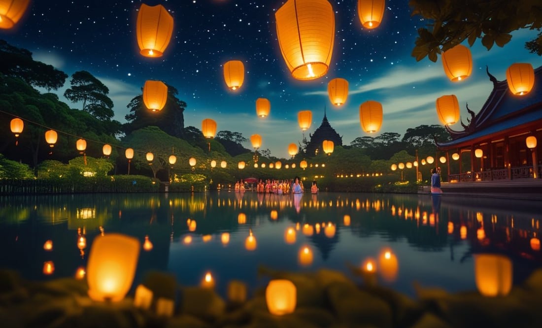 Festival Siam Vibes: lo que parecía un show de luces y cultura es en realidad una estafa, según Profeco. (Foto: Creada con IA)