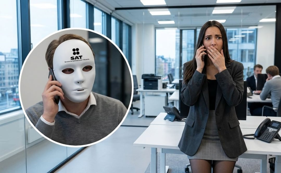 Suplantan al SAT para extorsionar: esta es la llamada que vacía tus cuentas con depósitos de $50 mil. (Foto: Creada con IA)