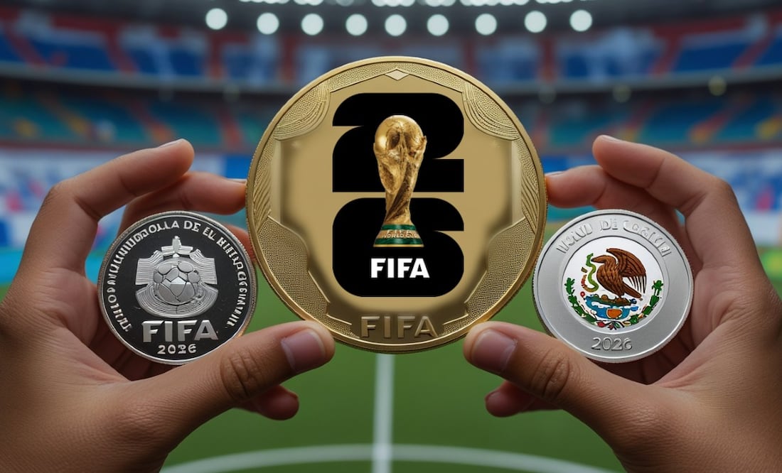 México lanzará monedas conmemorativas del Mundial 2026. (Foto: Creada con IA)