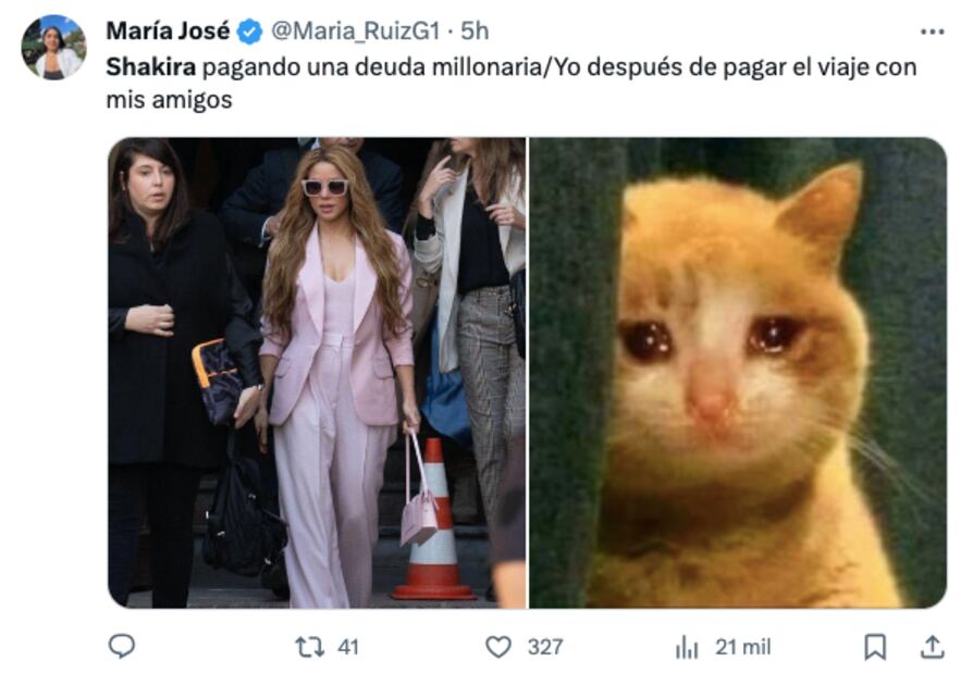 Memes de Shakira en redes sociales