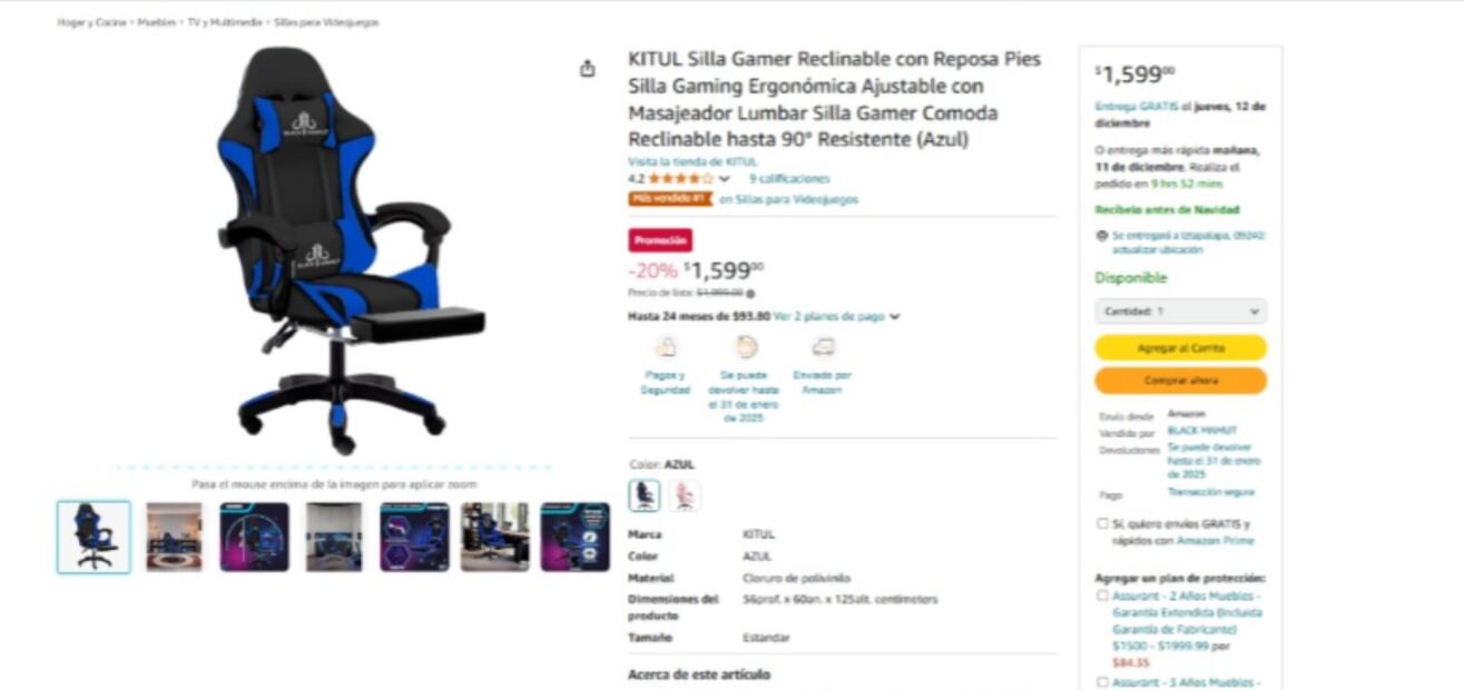 Oferta de Amazon. (Foto: Captura de pantalla)