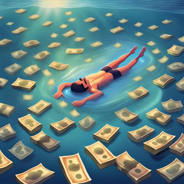 No necesitas estar "nadando en dinero" para empezar a invertir. (Foto: Generada con Inteligencia Artificial)