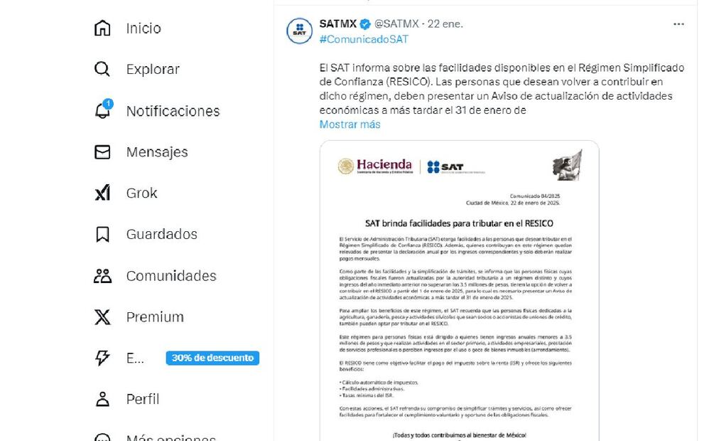 ¿Qué es el RESICO y cómo beneficia a las personas físicas? (Foto: DeDinero)