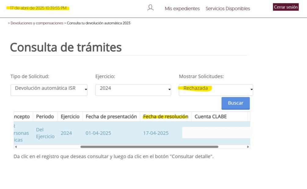 ¿Qué hacer si mi devolución del SAT fue rechazada? (Foto: Redes sociales)