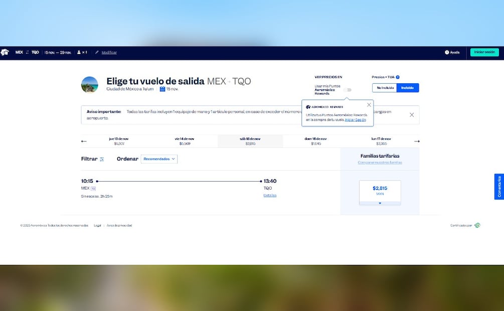¿Cuánto cuesta un viaje a Tulum todo incluido? (Foto: Sitio web de Aeromexico)