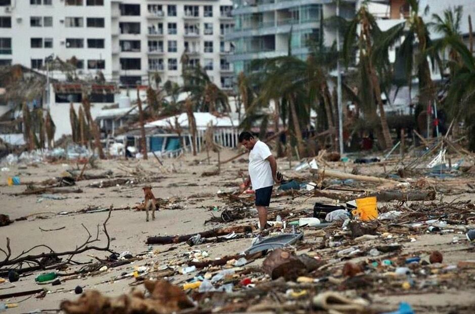 Así amaneció Acapulco a tres días del huracán Otis. (Foto: Valente Rosas/EL UNIVERSAL)