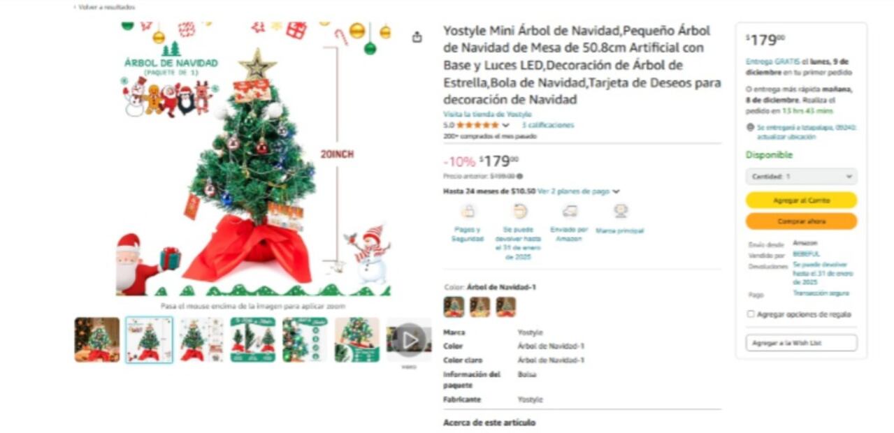 Árbol de Navidad. (Foto: Captura de pantalla)