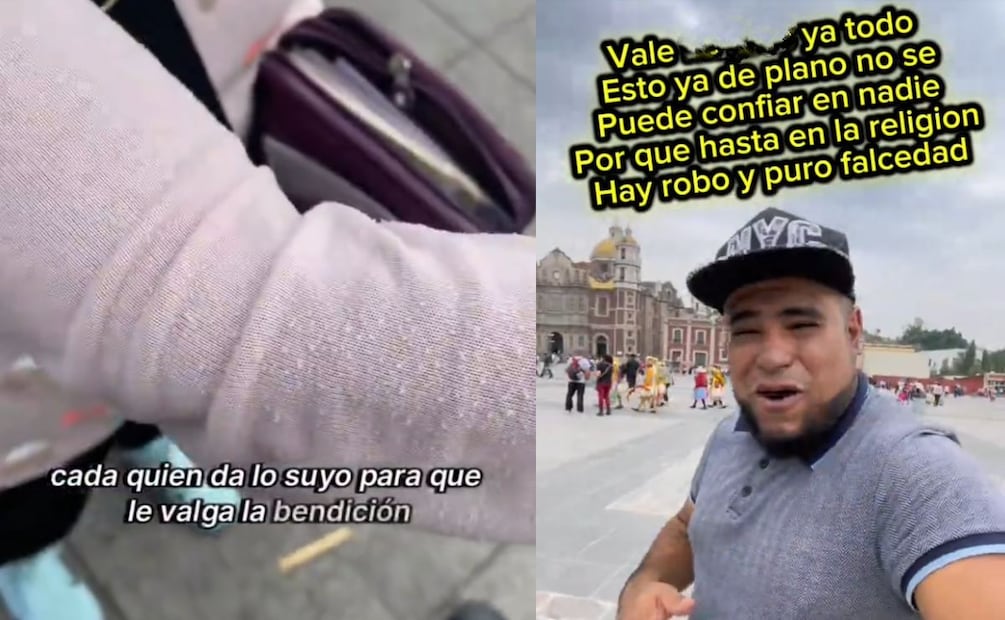 ¿Carterita bendita o estafa guadalupana? Turistas denuncian estafas en la Basílica de Guadalupe previo al Mundial. (Foto: Captura de pantalla)