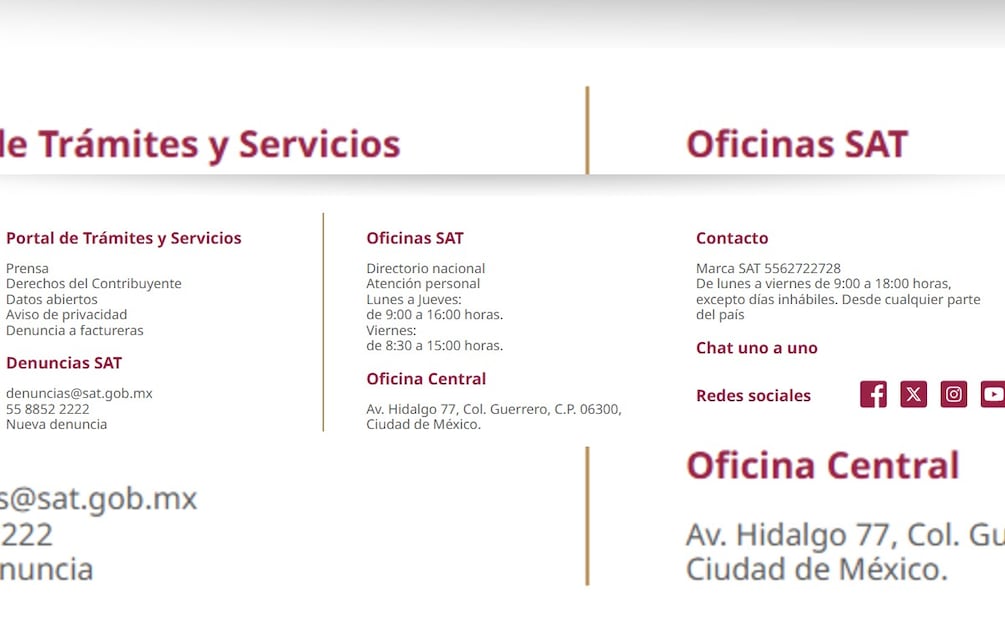 Usuarios reportan fallas en la plataforma del SAT (Foto: Captura de pantalla-Portal del SAT)
