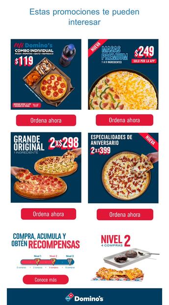 Domino's Pizza promociones. (Foto: Captura de pantalla)