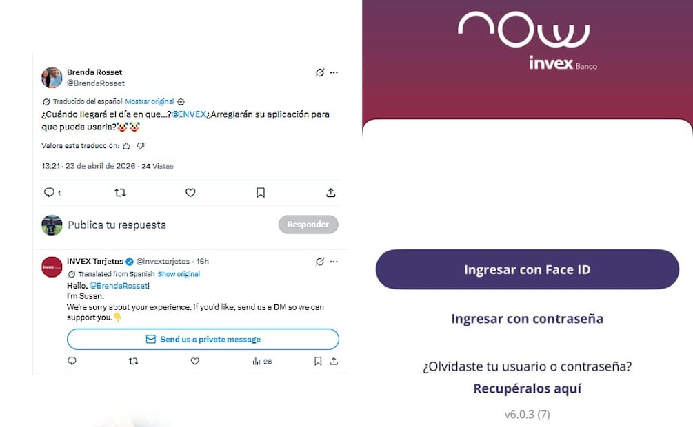 Invex presenta problemas en su app: así solucionas el error de ingreso y evitas cargos extra. (Foto: captura de pantalla)
