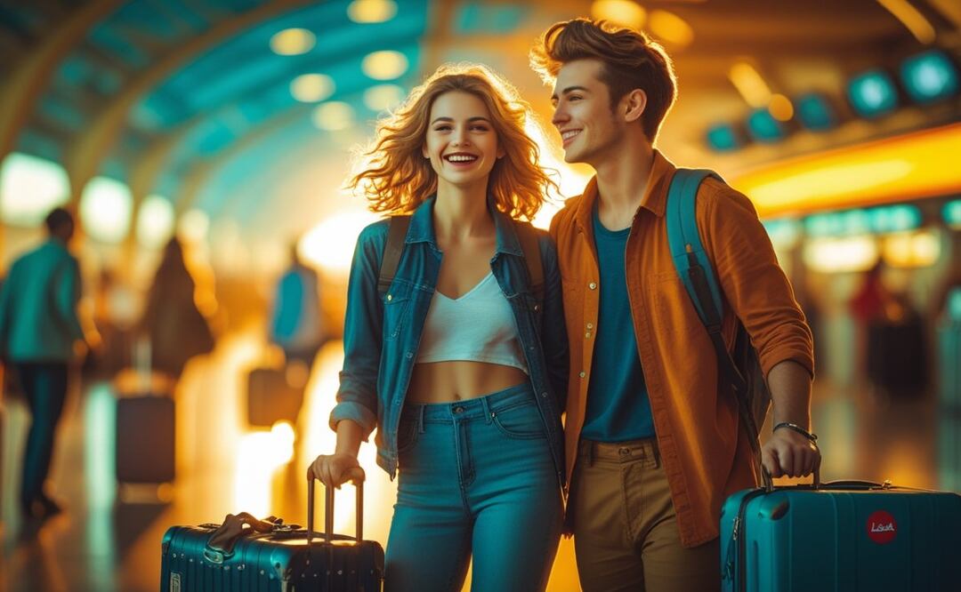 Viajar con tu pareja sin arruinarte: Estrategias para un viaje económico y sin deudas. (Foto: Creada con IA)