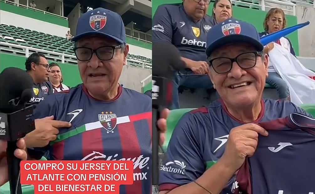 Aficionado del Atlante compra jersey con su Pensión Bienestar ¿En qué puedo gastar los 6 mil 200 pesos bimestrales? (Foto: Captura de pantalla)