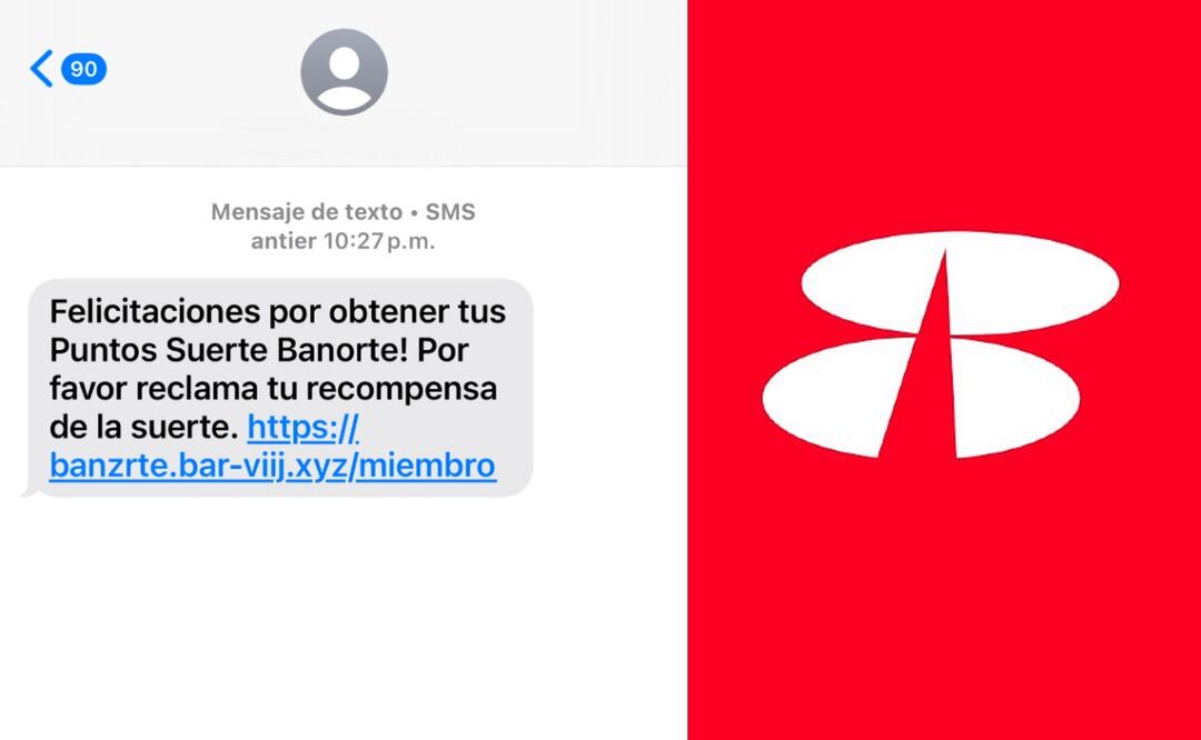 Puntos Suerte Banorte: El nuevo engaño que suplanta el programa real de lealtad. (Foto: Captura de pantalla)