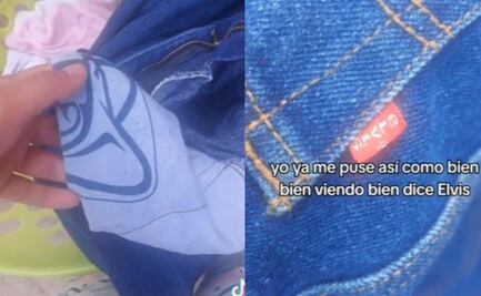 ¡Los Levimsss! Joven compra jeans de famosa marca y encuentra tela del IMSS