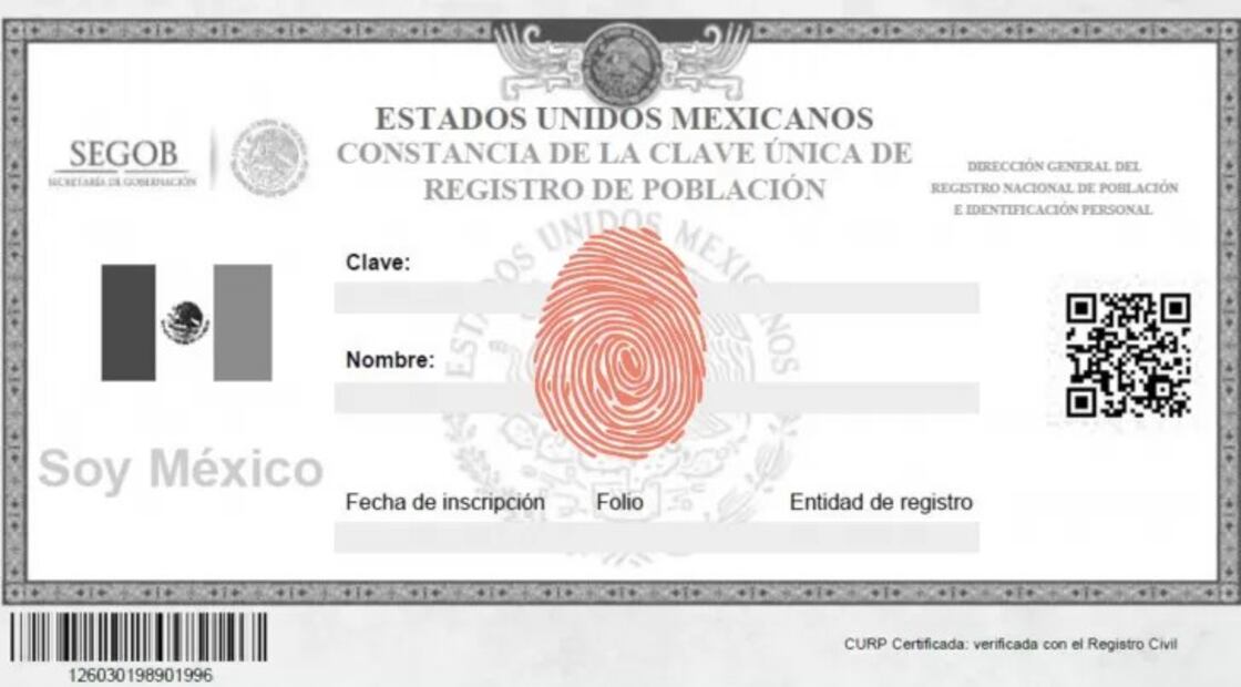 ¿Cómo sacar la CURP biométrica? (Foto: DeDinero)