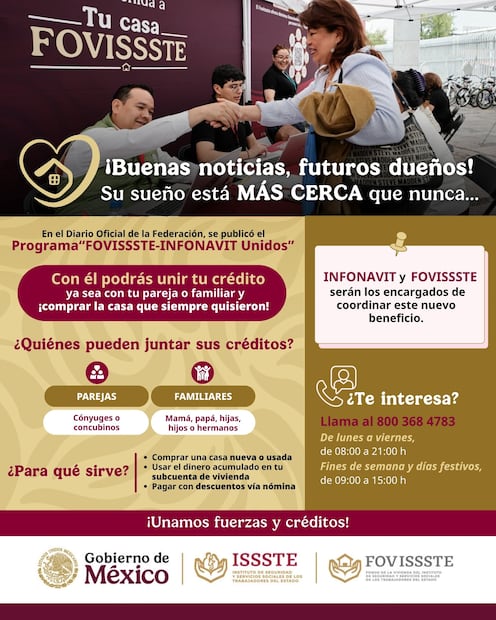 Fovissste-Infonavit Unidos. (Foto: X del Fovissste)