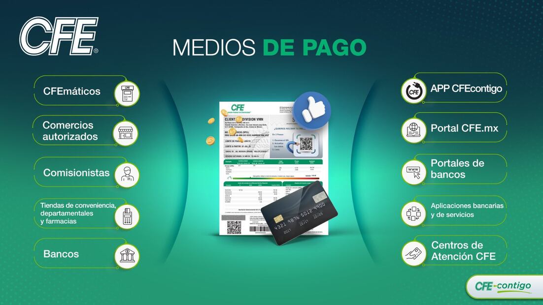 Medios de pago recibo de luz. (Foto: Redes sociales).