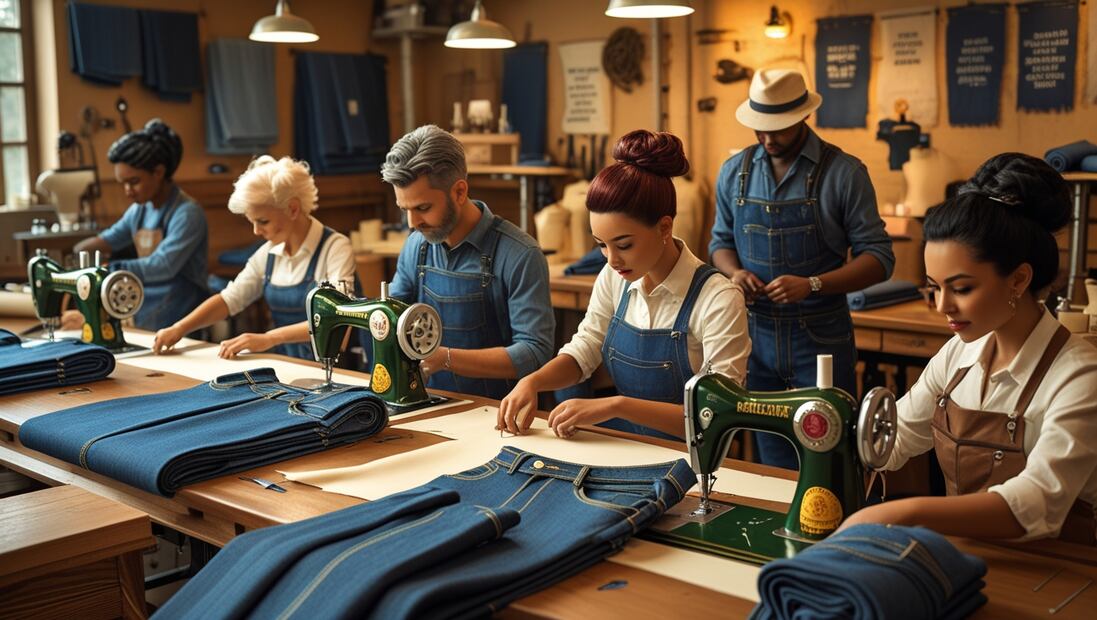 Levi's, Guess y Hugo Boss confían en la mano de obra mexicana para fabricar sus jeans premium (Foto: IA)