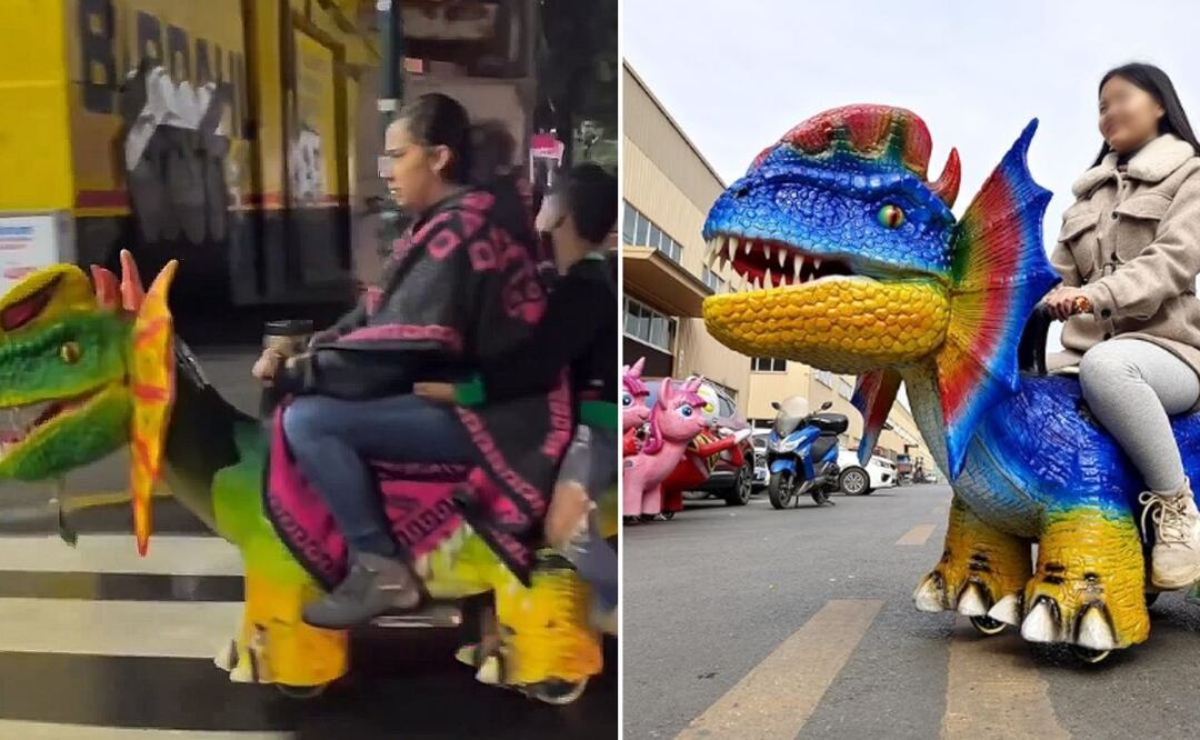 El dinomotorizado que se hizo viral: ¿puede circular en CDMX? (Foto: Captura de pantalla)
