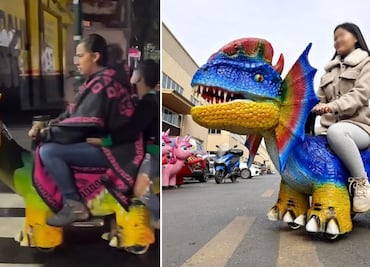Viral en CDMX: ¿Es legal circular en un dinosaurio montable eléctrico? La Ley de Movilidad y el reglamento de tránsito responden