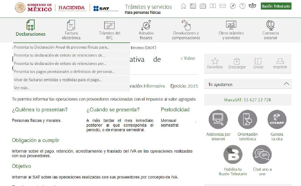 ¿Qué es y para qué sirve la DIOT? (Foto: DeDinero)