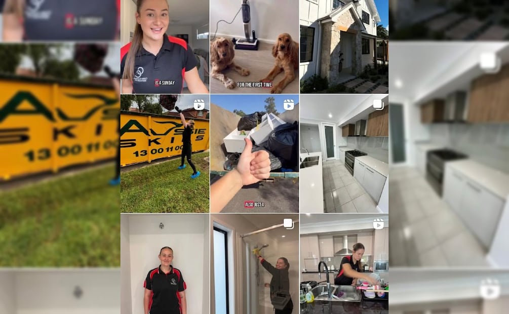Una joven australiana ha logrado facturar más de 9 mil euros mensuales con una empresa de limpieza especializada que creó a los 21 años (Foto: Captura de pantalla-Instagram Care Cleaning Agency)