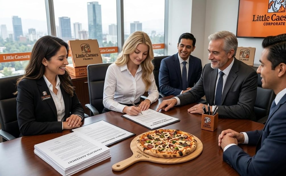 Conoce cuánto dinero necesitas para abrir una franquicia de Little Caesars. (Foto: Creada con IA)
