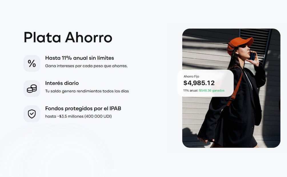 ¿Banco Plata paga 11% de rendimiento? La verdad sobre su cuenta de ahorro y las letras chiquitas. (Foto: Captura de pantalla)