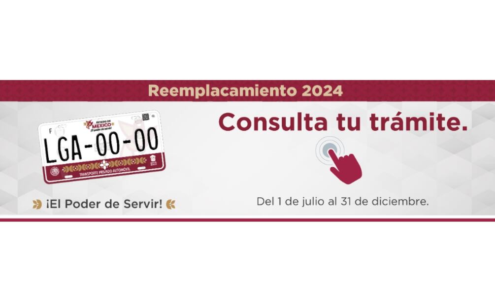 Programa de reemplacamiento 2024 en el Edomex. (Foto: Captura de pantalla)