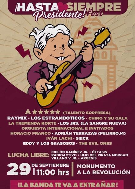 Hasta Siempre Presidente-Fest. (Foto: Redes sociales)