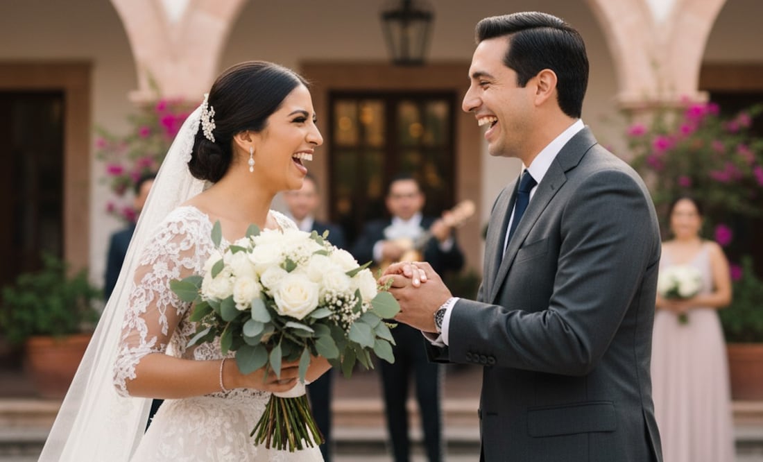 Amazon: Opciones express de vestidos y trajes de boda por menos de 2 mil pesos. (Foto: Creada con IA)