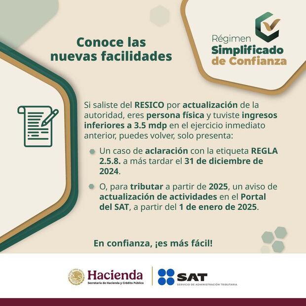 ¿Quiénes están exentos de la declaración anual ante el SAT? (Foto: Redes sociales del SAT)
