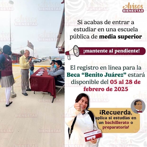 Beca Benito Juárez 2025. (Foto: Redes sociales)