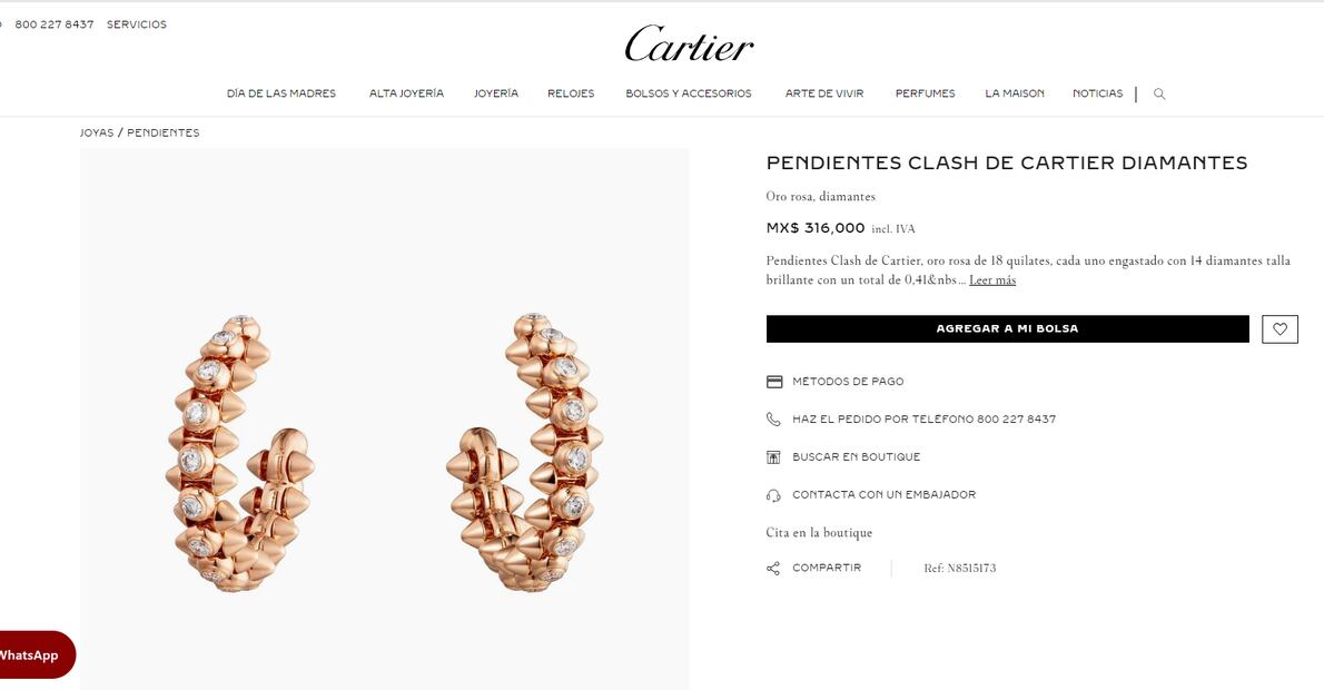 Cartier cambia el precio de lujosos aretes que vendió a 237 pesos por error, tras perder vs joven
