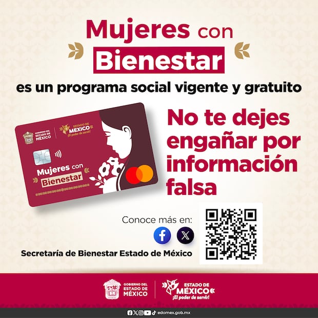 Mujeres con Bienestar sigue vigente. (Foto: Redes sociales)
