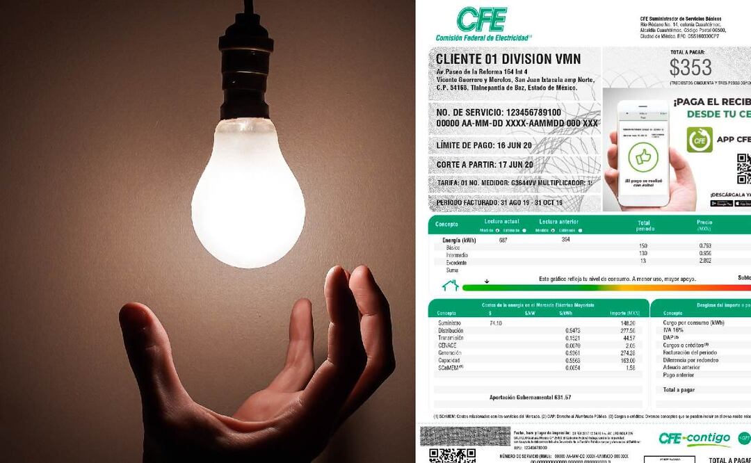 ¿CFE aplicará descuentos al recibo de luz? (Foto: DeDinero)
