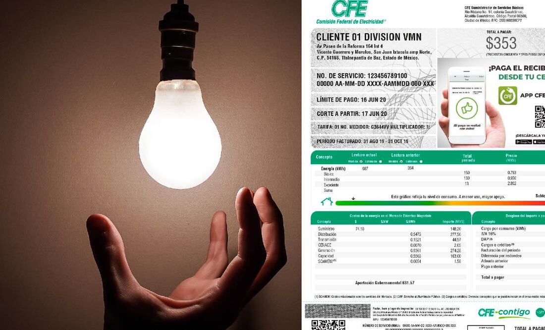 ¿CFE aplicará descuentos al recibo de luz? (Foto: DeDinero)