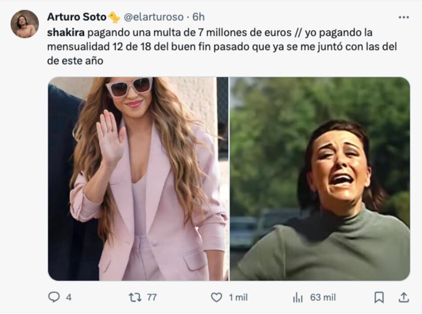 Memes de Shakira en redes sociales