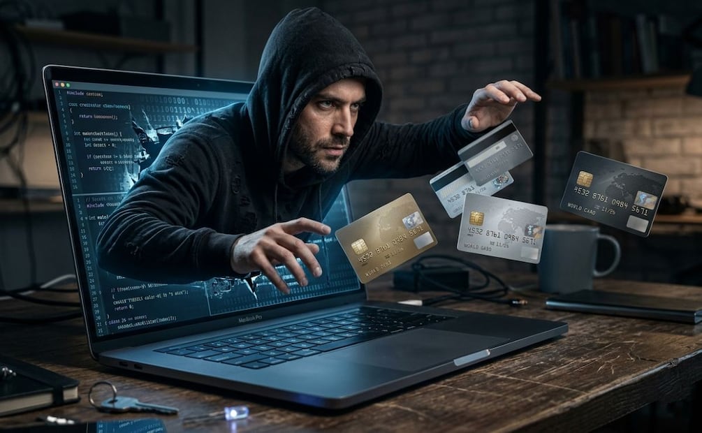 Reparto de utilidades: los fraudes más comunes que vacían cuentas en BBVA, Banamex y Santander. (Foto: Creada con IA)