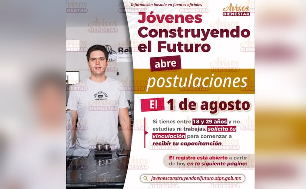 Registro Jóvenes Construyendo el Futuro. (Foto: X de Avisos del Bienestar.