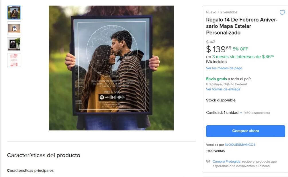 Regalos ideales para el 14 de febrero. (Captura de pantalla)
