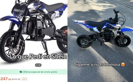 Compra moto en Shein en 4 mil 500 pesos y lo que le llegó se hizo viral, todos la quieren