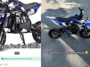 Compra moto en Shein en 4 mil 500 pesos y lo que le llegó se hizo viral, todos la quieren