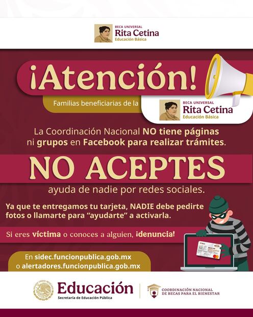 Beca Rita Cetina. (Foto: X de la CNBBBJ)