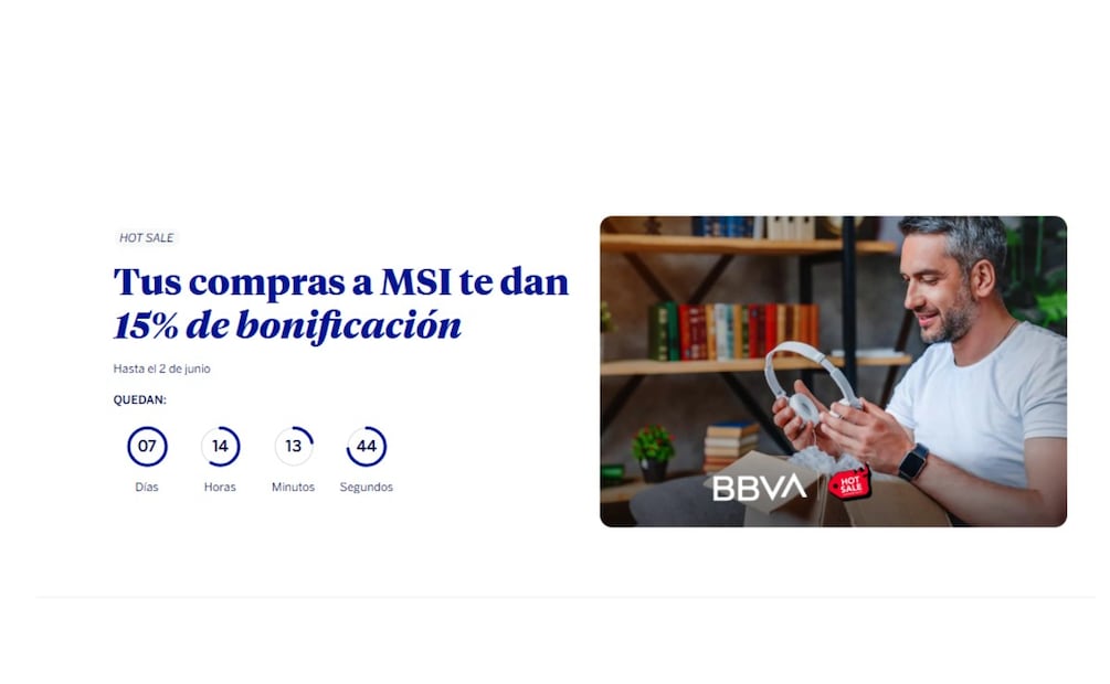 BBVA se suma al Hot Sale 2026: Descubre cómo obtener la bonificación de $2,500 pesos diarios. (Foto: captura de pantalla)