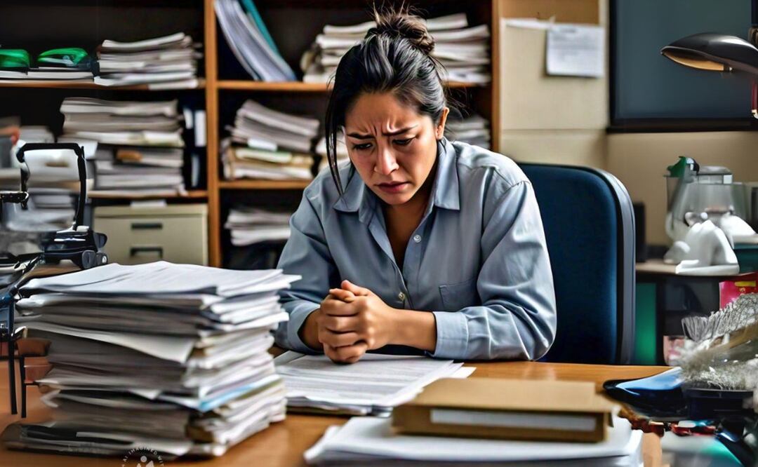 ¿Sabías que el estrés en el trabajo impacta tus finanzas? Claves para proteger tu bienestar. (Foto: Creada con IA)