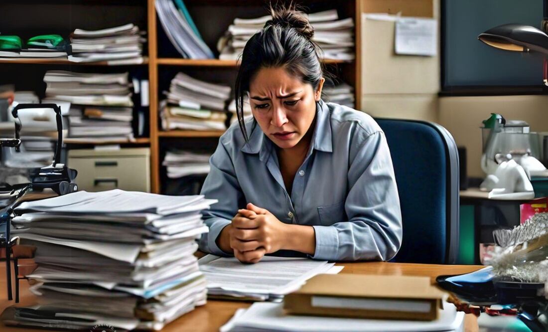 ¿Sabías que el estrés en el trabajo impacta tus finanzas? Claves para proteger tu bienestar. (Foto: Creada con IA)
