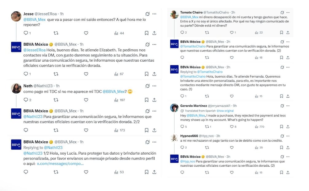 Problemas en app BBVA: clientes reportan pagos rechazados, cargos aplicados y retiros bloqueados. (Foto: Captura de pantalla)